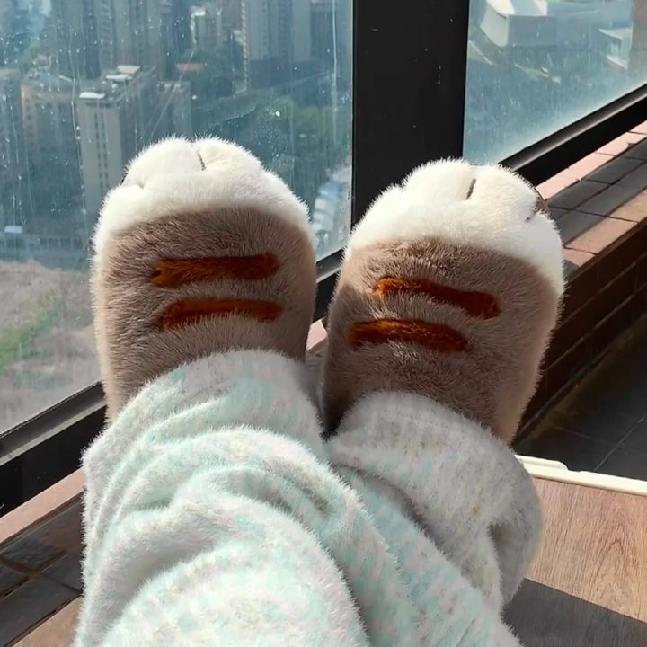 Fluffy Cat Slippers